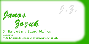 janos zozuk business card